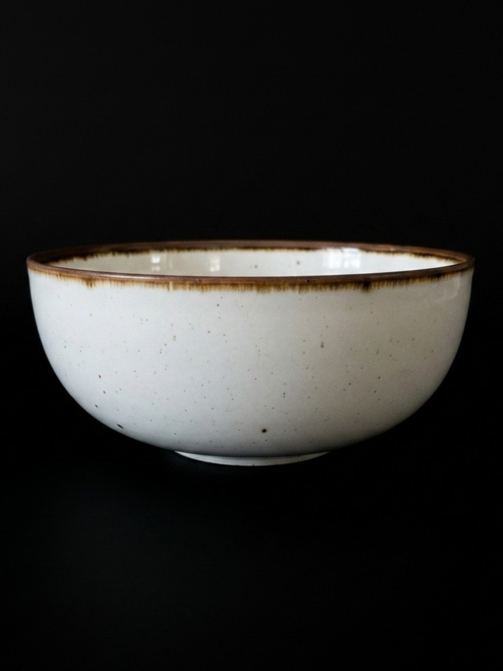 Vintage Dansk Brown Mist 8" Round Serving Bowl Niels Refsgaard Denmark Pottery